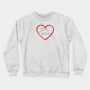 AALANI Name Shirt in Heart Crewneck Sweatshirt